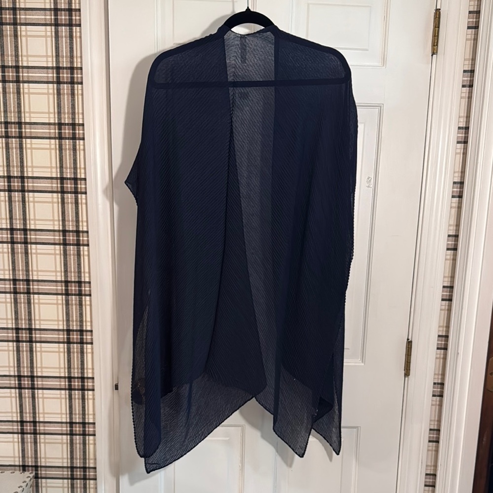 Blue Asymmetrical Kimono/Swim Coverup - Picture 5 of 6
